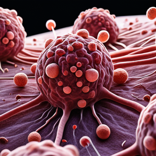 Home 4 **CAR T-cell Therapy:** A microscopic view of modified T-cells (CAR T-cells) attacking and destroying cancerous blood cells (leukemia or lymphoma). Focus on the interaction between the T-cells and cancer cells, highlighting the CAR receptor. Visual style: Scientific, detailed, possibly with glowing elements to represent cellular activity.
